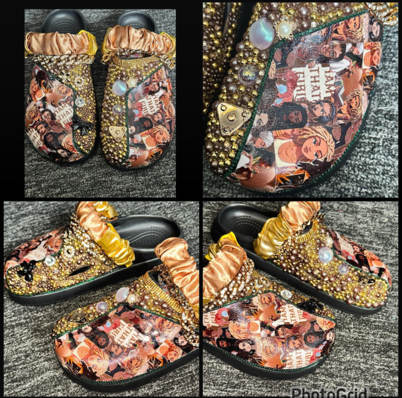 Customised Crocs/clogs size 8
