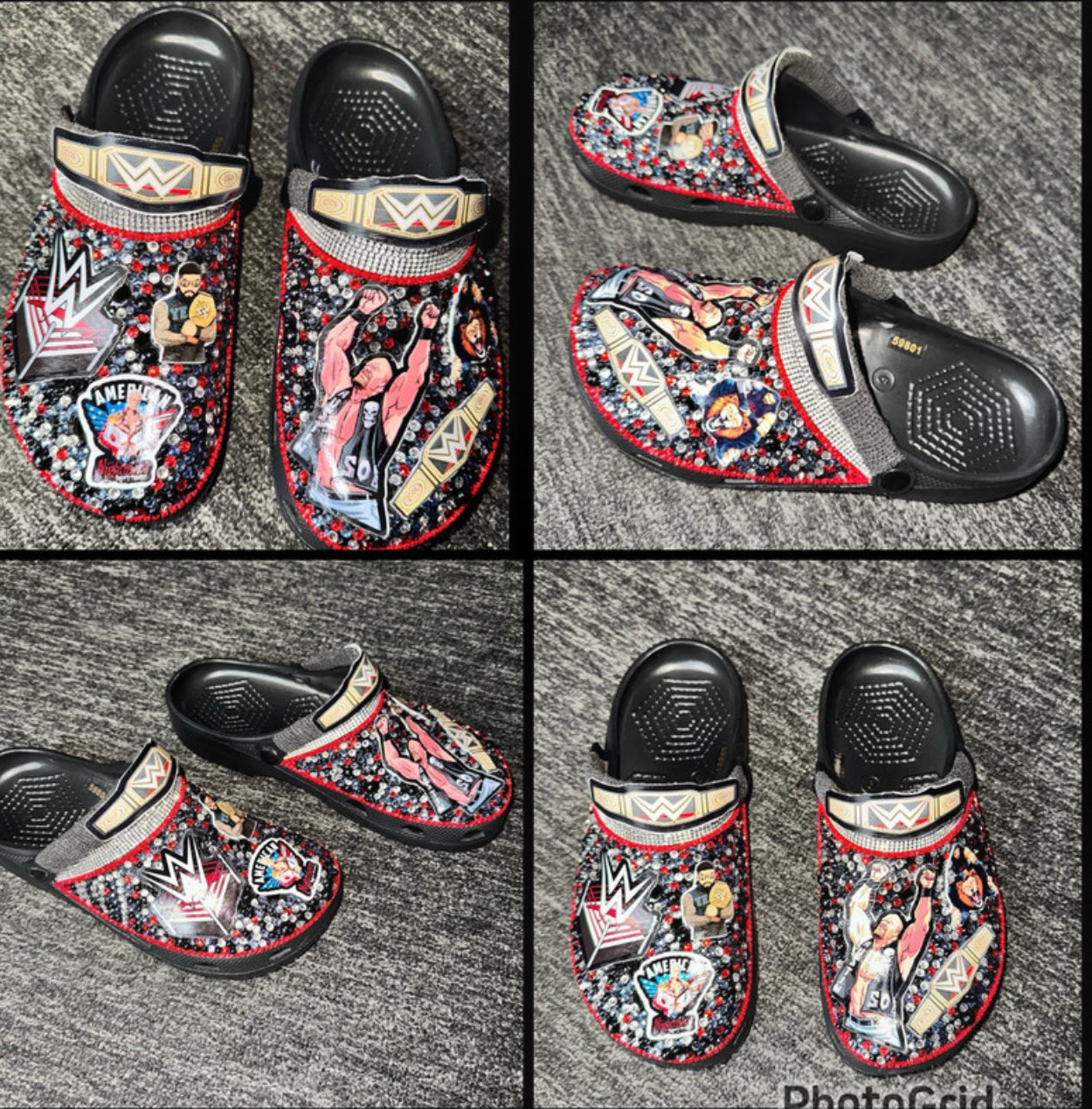 Customised Crocs/clogs size 9