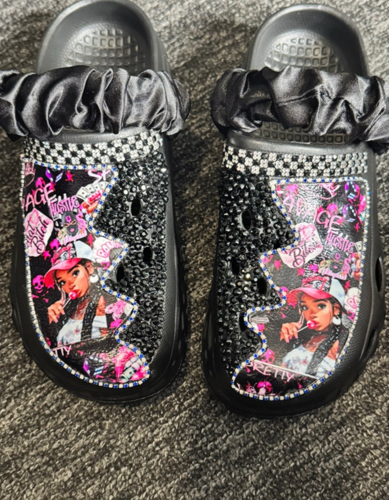 Customised Crocs/clogs size 8